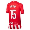 Maillot de Supporter Atlético Madrid Savic 15 Domicile 2023-24 Pour Enfant
